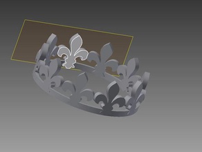 simple flor de la corona moda en el experimento rey tonto 3d print model - Mito3D