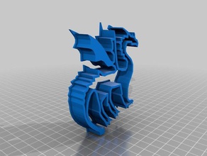 sean-10-dragon cookie cutter kitchen & dining cookiecutter cookies 3d print model - Mito3D