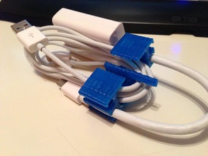 organizador de cables equipo diaplayport holer keeper macbook usb enrollador 3d print model - Mito3D