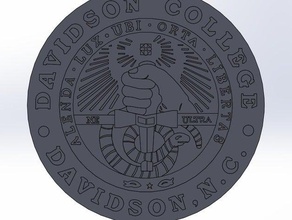 davidson college seal signs & logos muth 3d print model - Mito3D