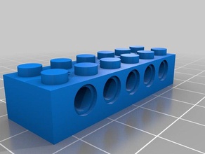 2x6 lego technics brick construction toys customized 3d print model - Mito3D