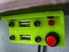 usb del panel + led de encendido y sw equipo externo alimentación externa el interruptor puerto 3d print model - Mito3D