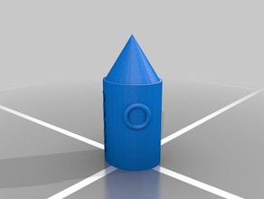 simples foguete A impressão 3d rocketship espaço nave espacial 3d print model - Mito3D