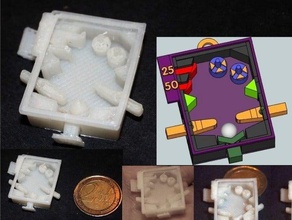 dailyearring63 micro máquina de pinball 2x3cm otros arcade diario los pendientes flipper juego pin ball juguete 3d print model - Mito3D