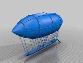 pardal steampunk dirigível brinquedos & games 28mm balão de um o dd dnd rpg do veículo 3d print model - Mito3D