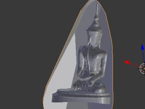 buddha ii optical illusion mould stand art mirror 3d print model - Mito3D