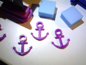 anchor keychain necklace accessories 3d print model - Mito3D