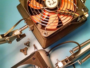 120mm fan fume extractor mod ikea tertial work lamp diy 3d print model - Mito3D