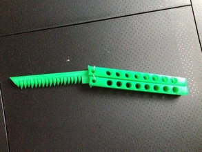 butterfly knife comb 20 other 3d print model - Mito3D