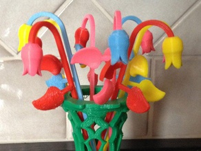 primavera, flores em vaso a arte flor o de primavera 3d print model - Mito3D