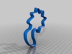 nicole-flor del cortador de la galleta cocina y comedor cookie cookiecutter las cookies galletas 3d print model - Mito3D