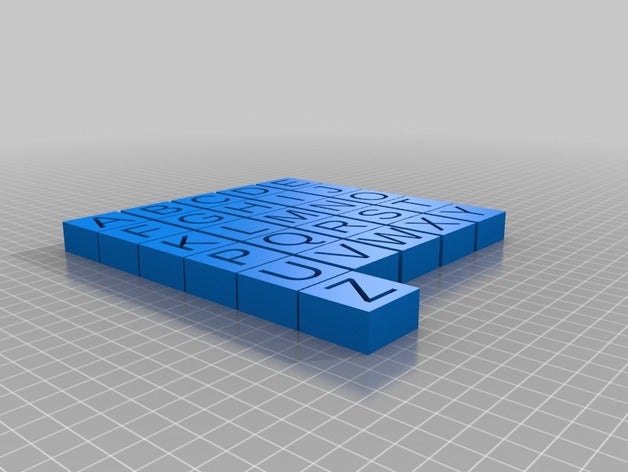 il mio personalizzato parametrico lettera di blocco Stampa 3d prove su misura 3D print model - Mito3D