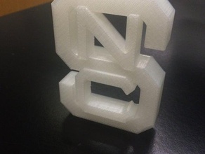 nc state logo signs & logos 3d print model - Mito3D