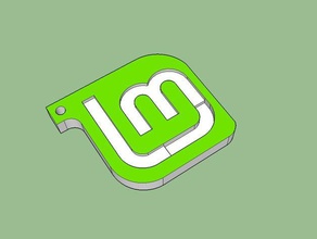 linux mint logo - keychain keychains 3d print model - Mito3D