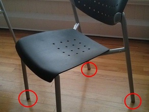 plastic end caps keilhauer chair replacement parts 3d print model - Mito3D