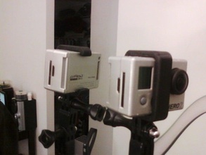 einfache gopro-Halterung Kamera 3d print model - Mito3D