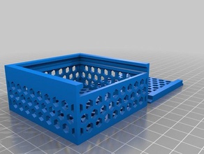 hexagonal do furo de caixa recipientes personalizado 3d print model - Mito3D