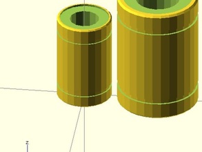 completamente parametrico cuscinetto lineare modello 3d la stampante parti artilect allargata rostock fablab kb-12-ww kb12ww lm-8-uu lm8uu openscad tolosa 3d print model - Mito3D