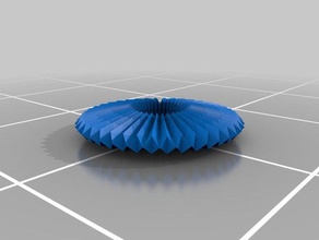 prizmatik 2 torus katlanmış matematik sanatı monohedral origami kenar denir prism 3d print model - Mito3D