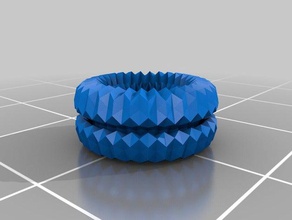 prizmatik 3 torus katlanmış matematik sanatı monohedral origami kenar denir prism 3d print model - Mito3D