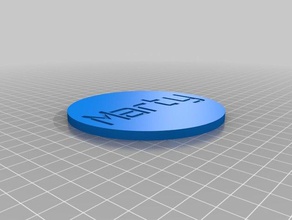 marty drink coaster 3d printing customized 3d print model - Mito3D