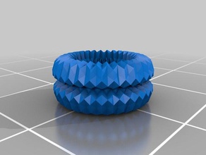 prizmatik 5 torus katlanmış matematik sanatı monohedral origami kenar denir prism 3d print model - Mito3D