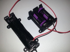 polarizado paramétrico soporte de la batería hobby aa personalizador litio 3d print model - Mito3D