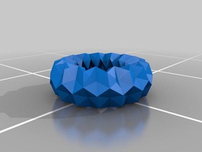 torcido, dobrado toro 2 arte da matemática quiral poliedro monohedral origami 3d print model - Mito3D