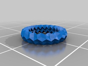 twisted folded torus 3 math art chiral polyhedron monohedral origami 3d print model - Mito3D