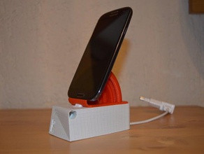 supporto smartphone con base carica batteria gadgets batteries phone stand holder da tavolo 3d print model - Mito3D