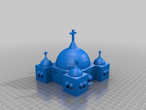 Ortodoks Kilisesi 3d baskı chappelle Hıristiyan kilise çapraz inanç baba Tanrı Yunan İsa padre rahip din 3d print model - Mito3D