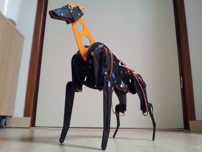 greyhound robotics animal arduino beast bec build cool dog kit lipo make mg90s mobile robot monster nice quadruped quadrupled servo stand standing towerpro ubec ultimaker walk walking 3D print model - Mito3D