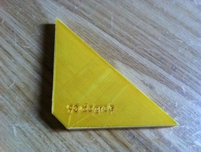 90 degree triangle math 90deg angle measurement device tool number parametric ruller scale size square 3d print model - Mito3D