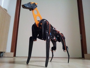 greyhound la robotique animal arduino de bête le bec construire cool chien kit lipo faire mg90s robot mobile monstre nice quadrupède quadruplé servo stand debout towerpro ubec ultimaker à pied marche 3d print model - Mito3D