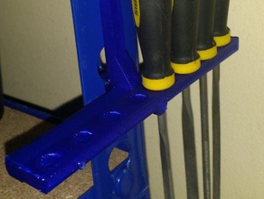parametric tool rack keyhole shelving organization 3d boltless customizer mount openscad useful 3d print model - Mito3D
