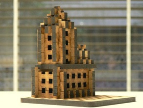 blocktoy construction toys block laser lasercut lego wood 3d print model - Mito3D