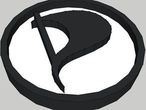 parti pirate logo des signes les logos piratenpartei piratpartiet pp suède 3d print model - Mito3D