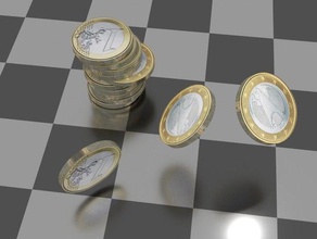 euro prototying ottenere carrello mall oggetti di scena la moneta prototipo prototipazione 3d print model - Mito3D