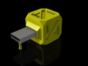 vazdelar usb flash drive holder v30 keychains cap cover flashdrive 3d print model - Mito3D