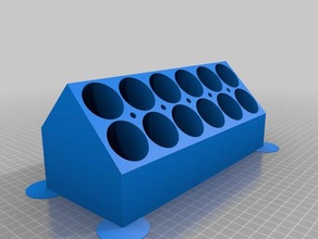 6x12 278mm diameter 45 degree inclined vial rack tool holders & boxes customized 3d print model - Mito3D