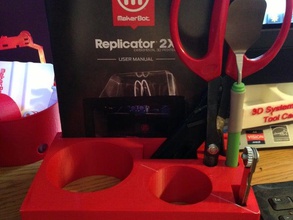 replicator 2 2x porte-outils 3d de l'imprimante accessoires 3d print model - Mito3D