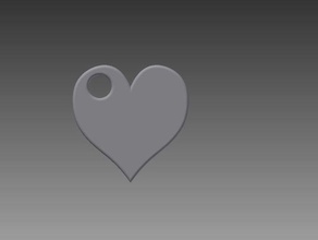 basit kalp Anahtarlık düzeltti Sevgililer Günü 3d print model - Mito3D