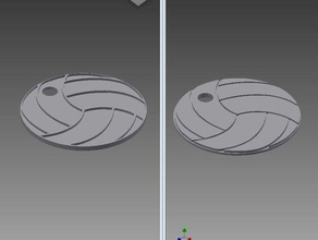 volleyball keychains keychain sports 3d print model - Mito3D