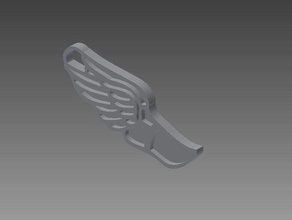 pista campo portachiavi i piedi keychain traccia di piede alato 3d print model - Mito3D
