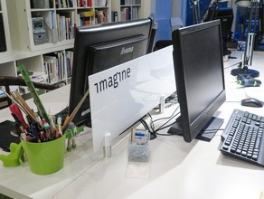 desk partition panel holder office 3d print model - Mito3D