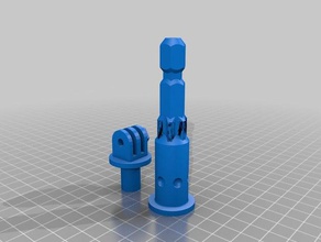gopro-Griff gardena-adapter gadgets gardena gopro mount 3d print model - Mito3D