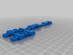 ba portachiavi Schlüsselanhänger kundengebundene 3d print model - Mito3D