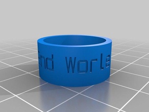 2º worle los anillos personalizado 3d print model - Mito3D