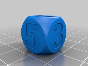 loaded 6 sided die 3d printing dice 3d print model - Mito3D