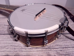 banjolele banjo-ukelele apoyabrazos la música el ukelele 3d print model - Mito3D